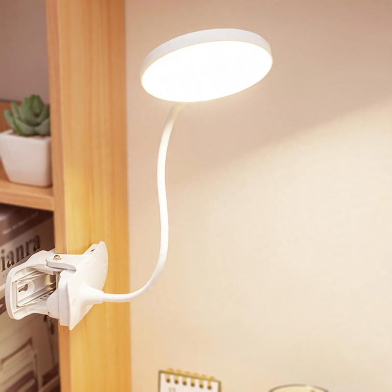 Augenschonende LED-Klemmlampe für Studium und Lesen