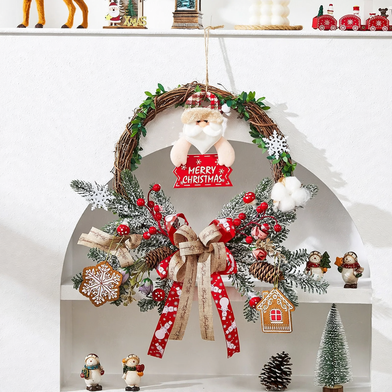 Weihnachtskranz mit Natur-Elementen, europäischer Stil