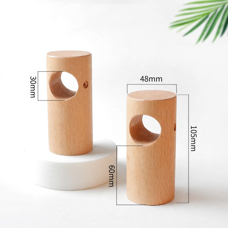 Gardinenstange aus Buche, 29 mm
