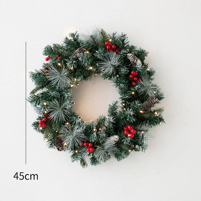 Weihnachtskranz, 45 cm, mit Beleuchtung