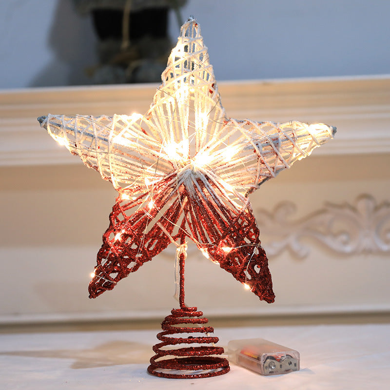 Weihnachtsbaum-Spitze Stern mit LED-Beleuchtung