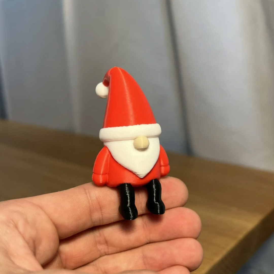 Miniatur-Weihnachtsmann-Figur, sitzend