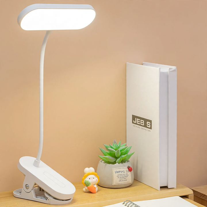 LED-Klemmlampe für Schreibtisch und Nachttisch, dimmbar