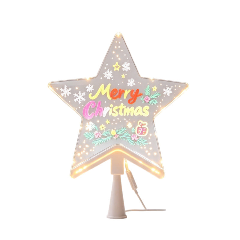 LED-Weihnachtsstern aus Acryl, beschreibbar, mit Lichteffekten