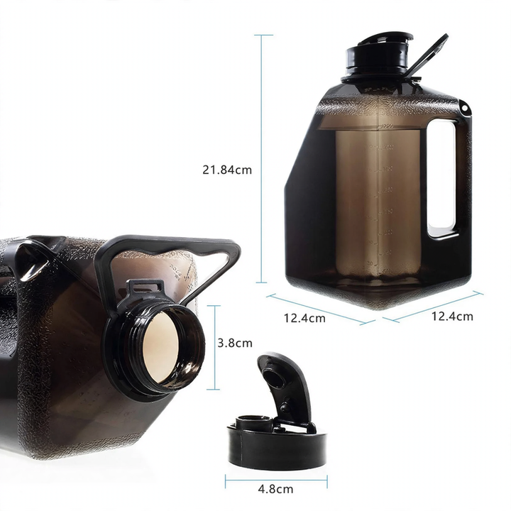 Sportflasche mit Magnethalter, 2700 ml, Silikon