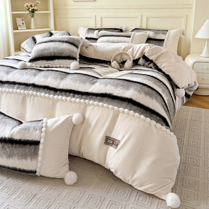 Milchfaser-Bettwäsche-Set, 1,5 m, Winter