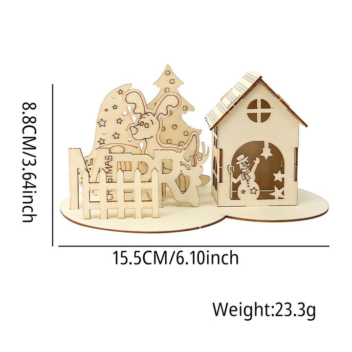 DIY-Weihnachtshaus-Bausatz, Holz, verschiedene Motive