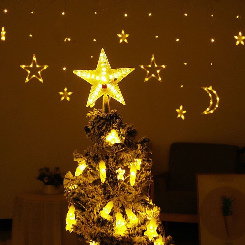 Leuchtende Weihnachtsbaum-Spitze mit Lichtmodi