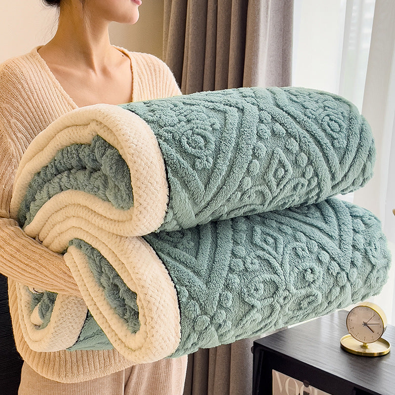 Flauschige Flanell-Wohndecke, beidseitig verdickt, verschiedene Größen