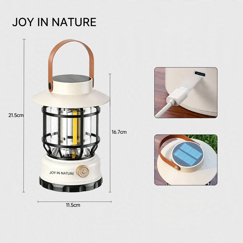 LED-Campinglampe mit Akku und Notlichtfunktion
