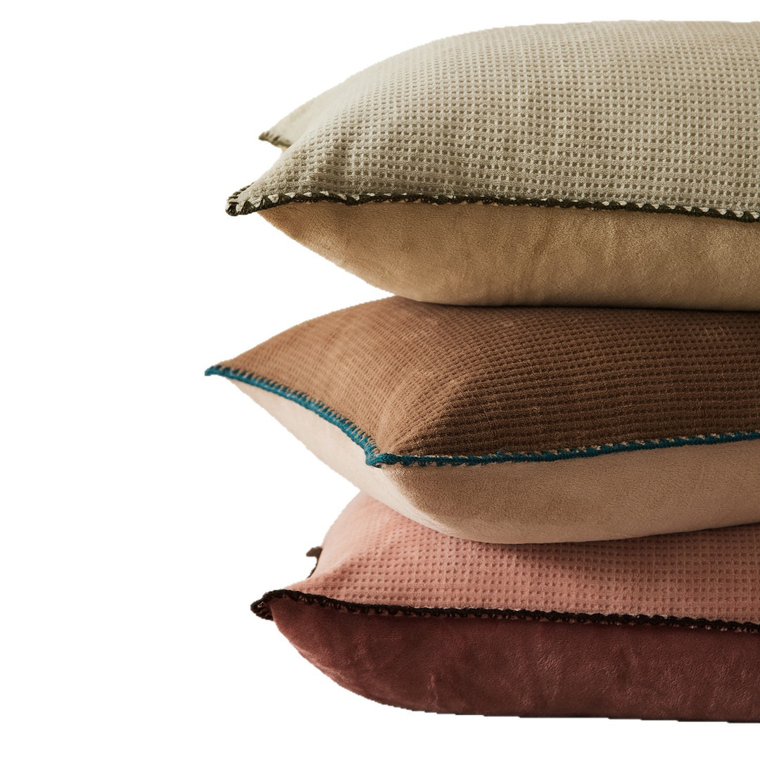 Kissenbezug aus Milchfleece, strukturiert, Paar