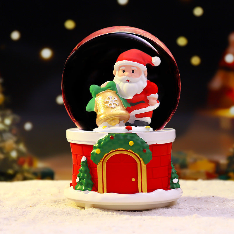 Mini-Weihnachts-Schneekugel mit Licht
