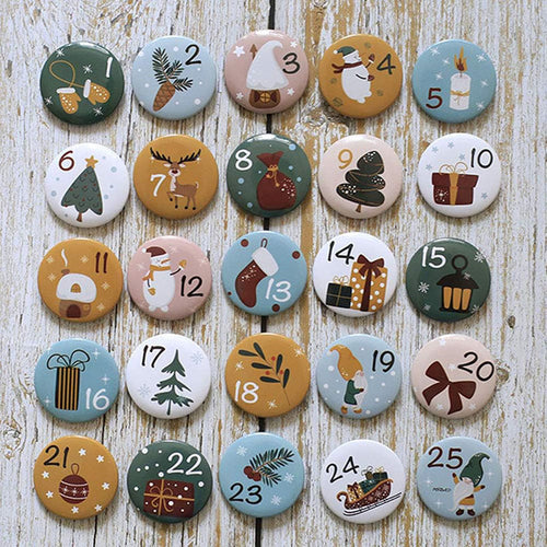 Weihnachts-Anstecknadel-Set, 25-teilig