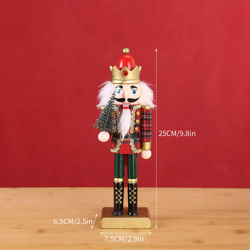 Europäischer Nussknacker-Soldat aus Holz, handbemalt