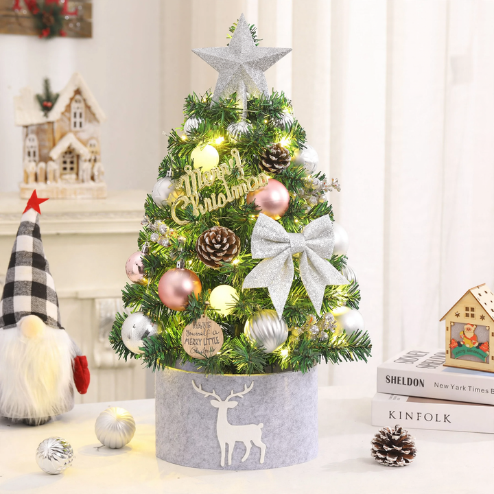 Mini-Weihnachtsbaum mit Dekoration, 45/60 cm, PVC