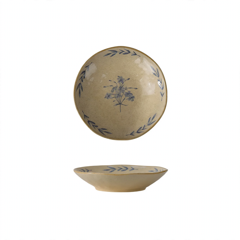 Keramik-Geschirrset, Blumenmuster, Vintage-Stil