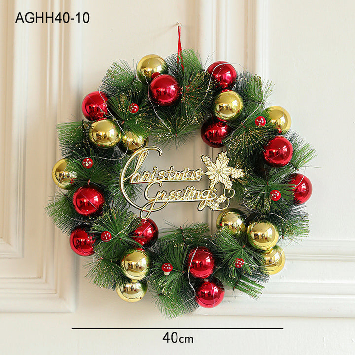 Weihnachtskranz mit Beleuchtung, PVC, verschiedene Ausführungen