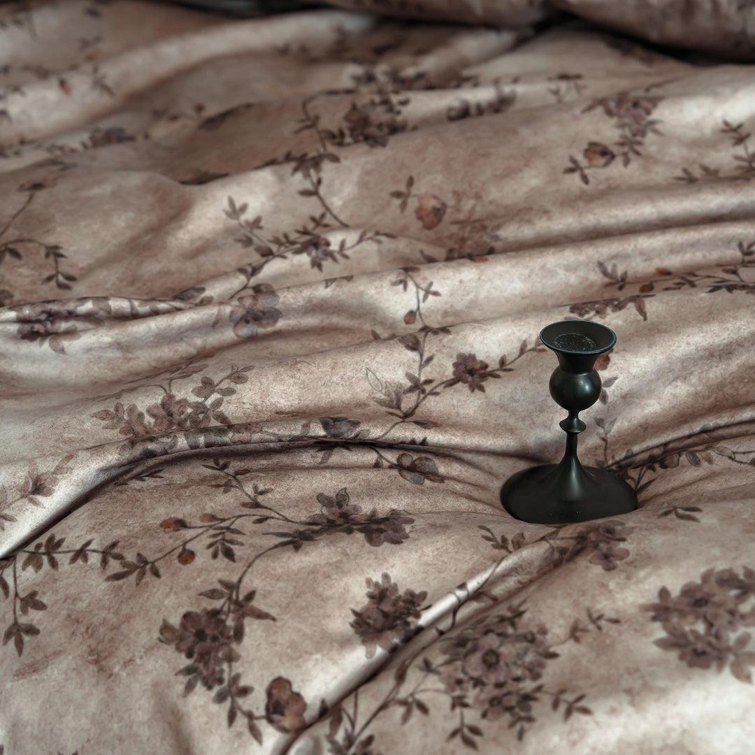 Baumwoll-Bettwäsche-Set, Blumenmuster, Vintage-Stil