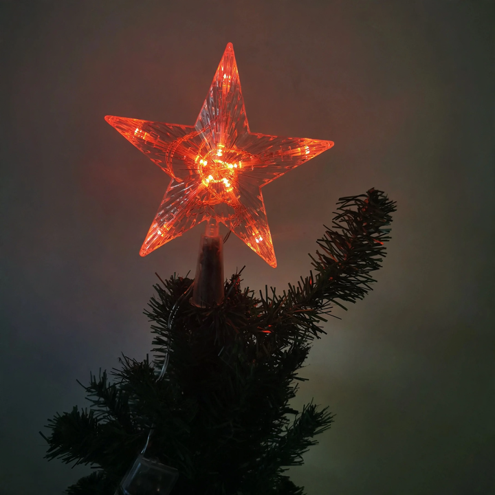 LED-Weihnachtsbaum-Sternaufsatz mit Beleuchtung