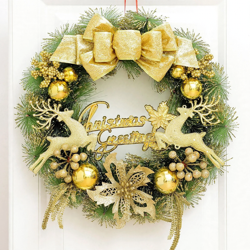 Beleuchteter Weihnachtskranz mit Aufhängung