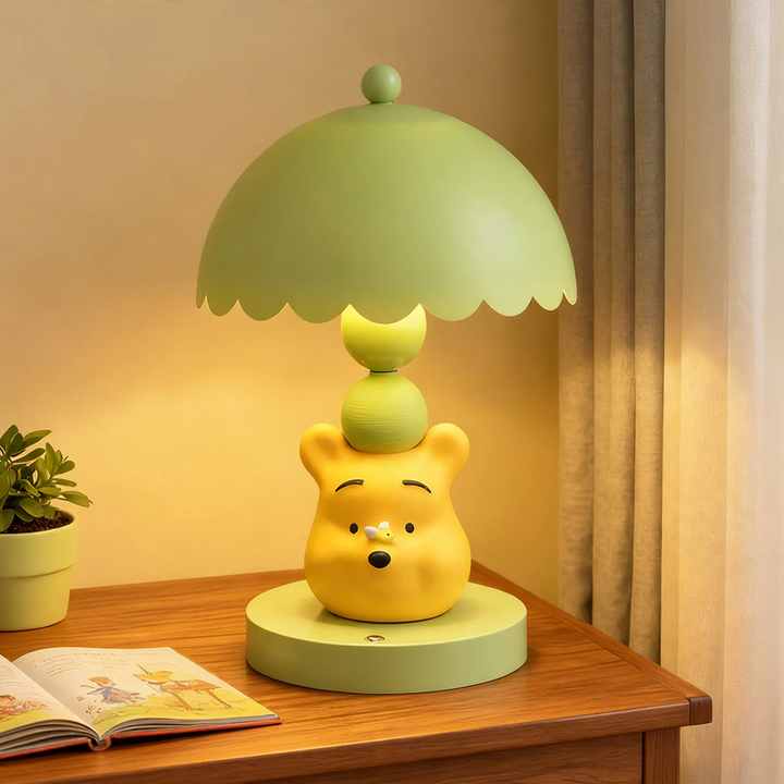 Bär-Tischlampe, Metallschirm, europäischer Stil