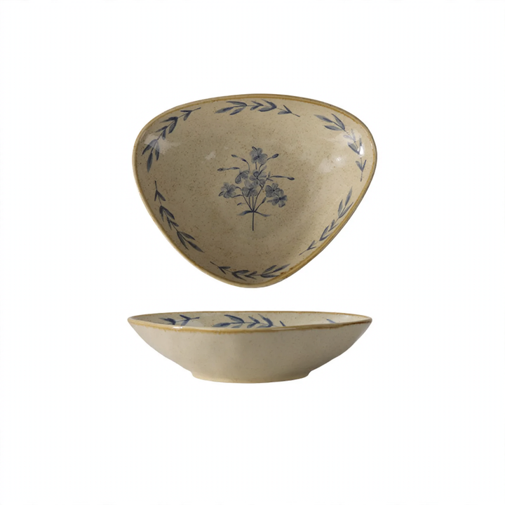Keramik-Geschirrset, Blumenmuster, Vintage-Stil