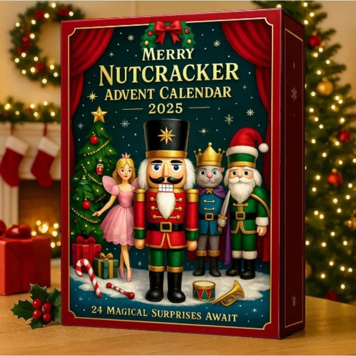 Nussknacker-Adventskalender mit Acryl-Anhängern