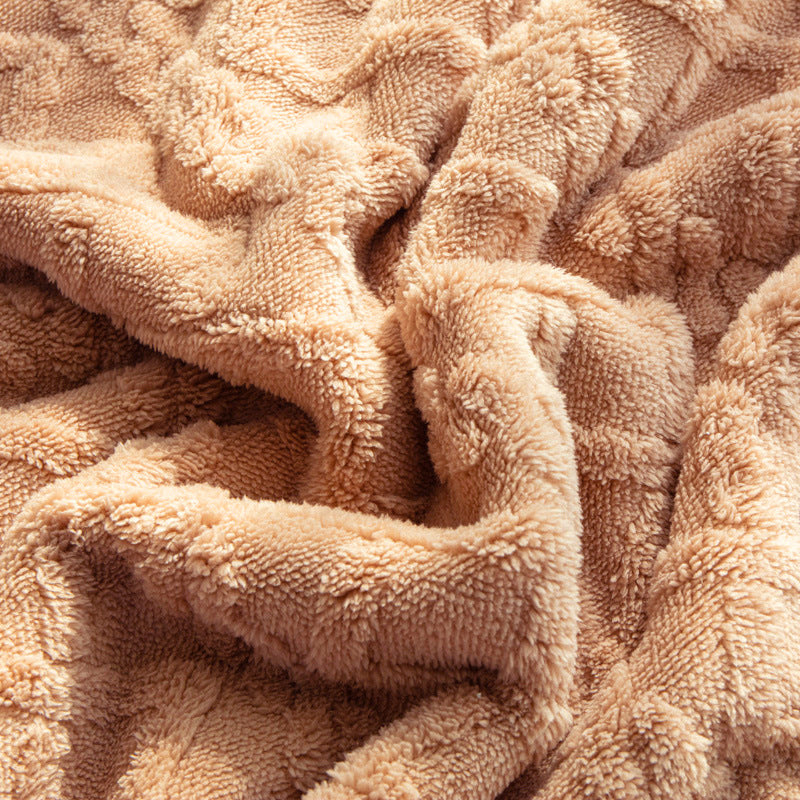 Sherpa-Fleece-Wolldecke, doppellagig, extra warm