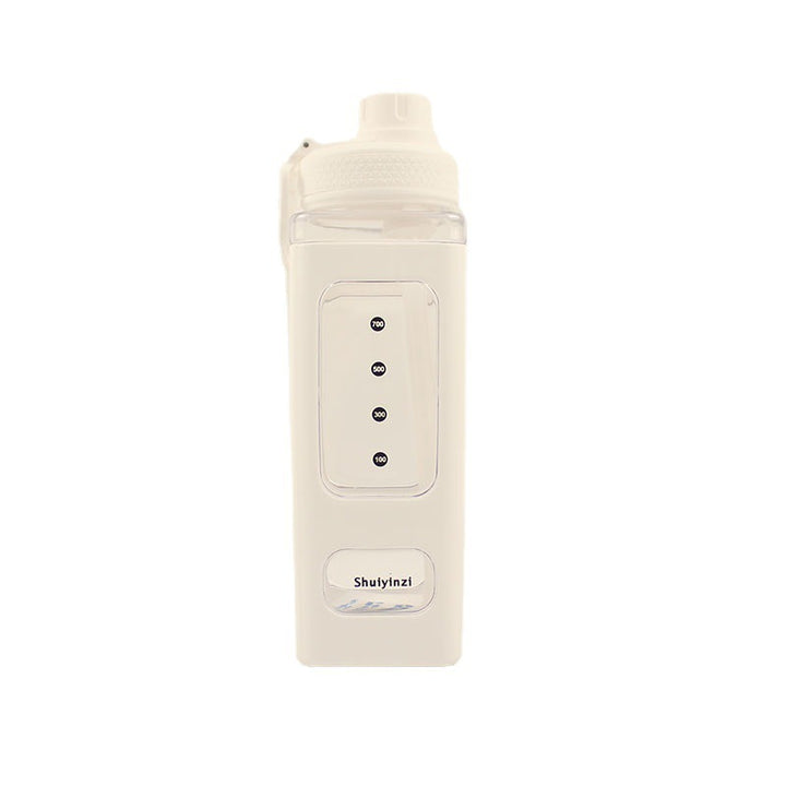 Große Trinkflasche mit Strohhalm 700–900 ml