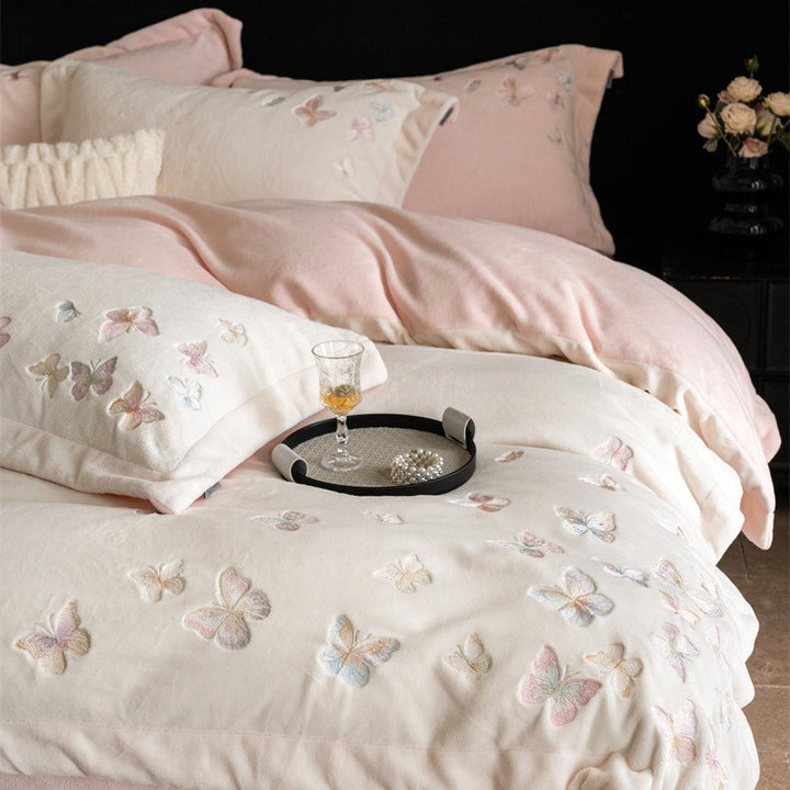 Milchfaser-Fleece Bettwäsche-Set, extra warm