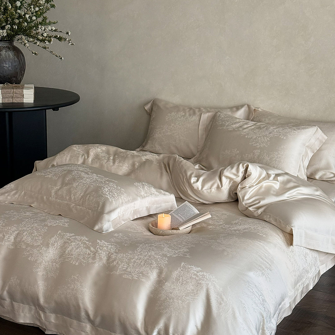 Tencel-Bettwäsche, 4-teilig, elegant, kühlend