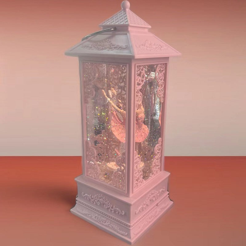 Ballerina-Spieluhr mit Glaskugel, 34 cm