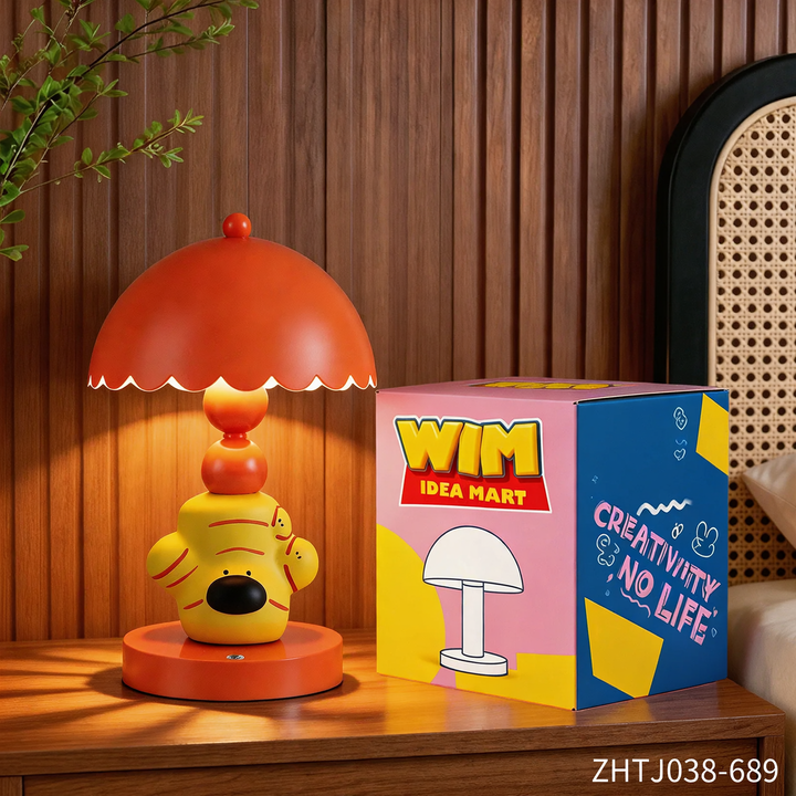 Ingwer-Hund Tischlampe, ABS, orange
