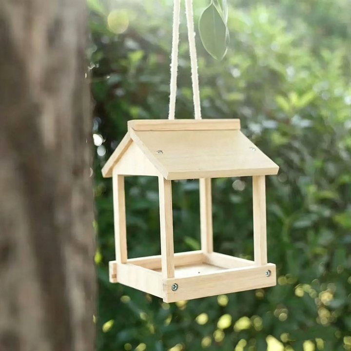 Offenes Vogelhaus aus Massivholz