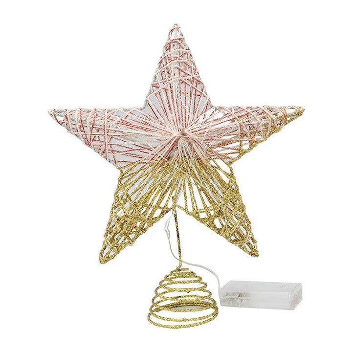 Weihnachtsbaum-Spitze Stern mit LED-Beleuchtung