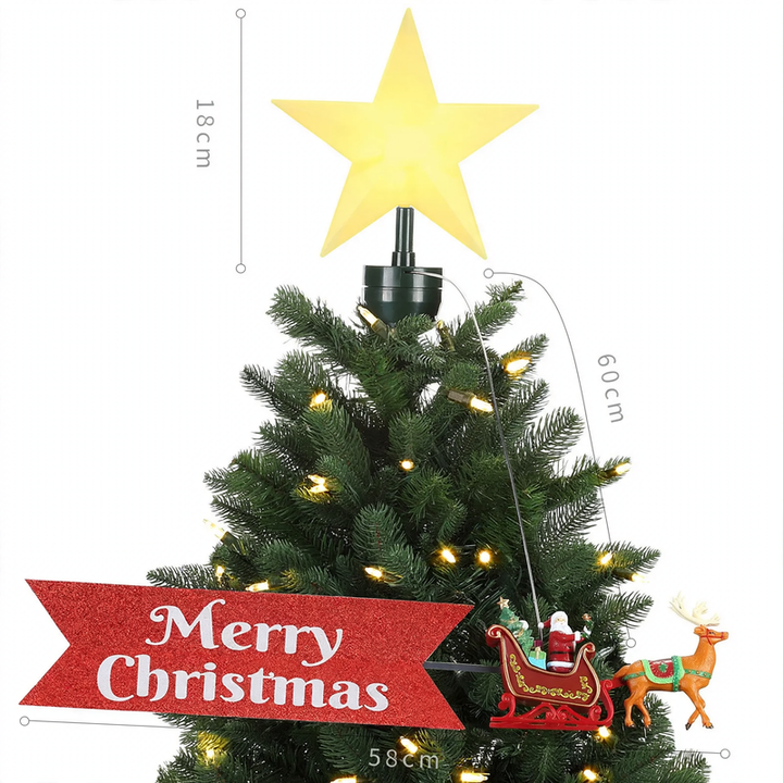 Leuchtende Weihnachtsbaum-Dekoration aus Kunststoff