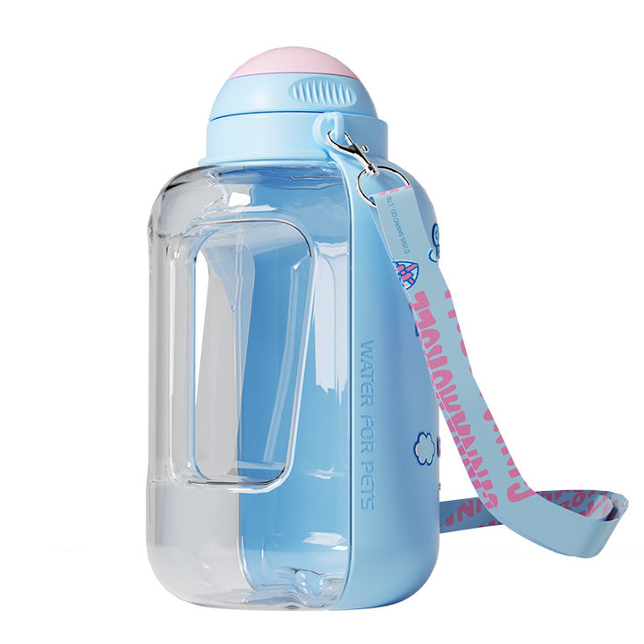 Tragbare Wasser- und Futternapf-Flasche für Haustiere
