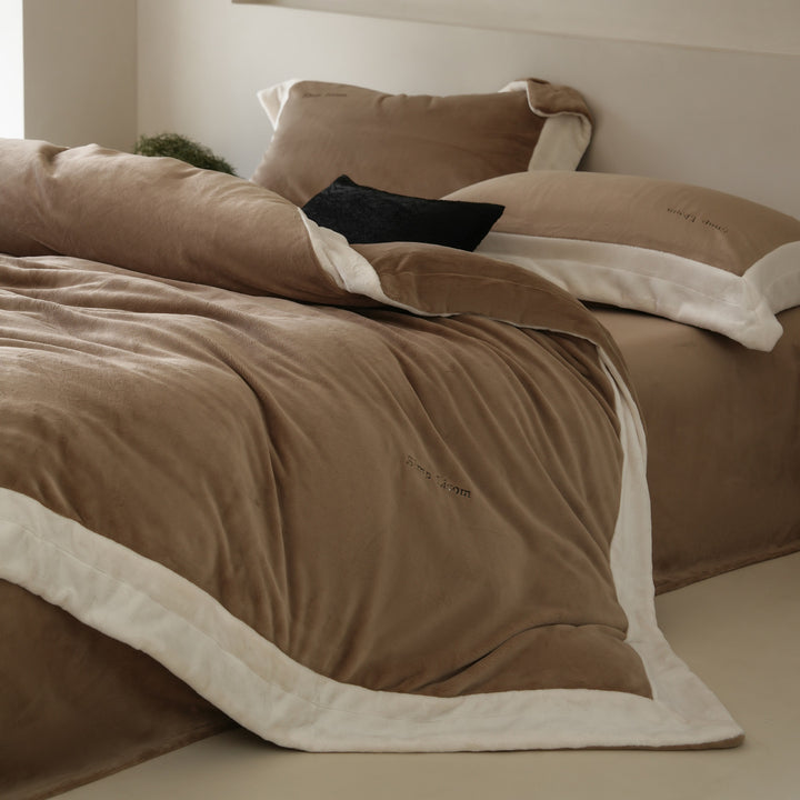 Milchfaser-Fleece Bettwäsche-Set, extra warm
