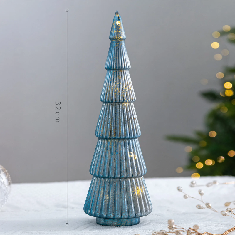 Weihnachtsbaum-Dekoration aus Kristallglas mit Beleuchtung
