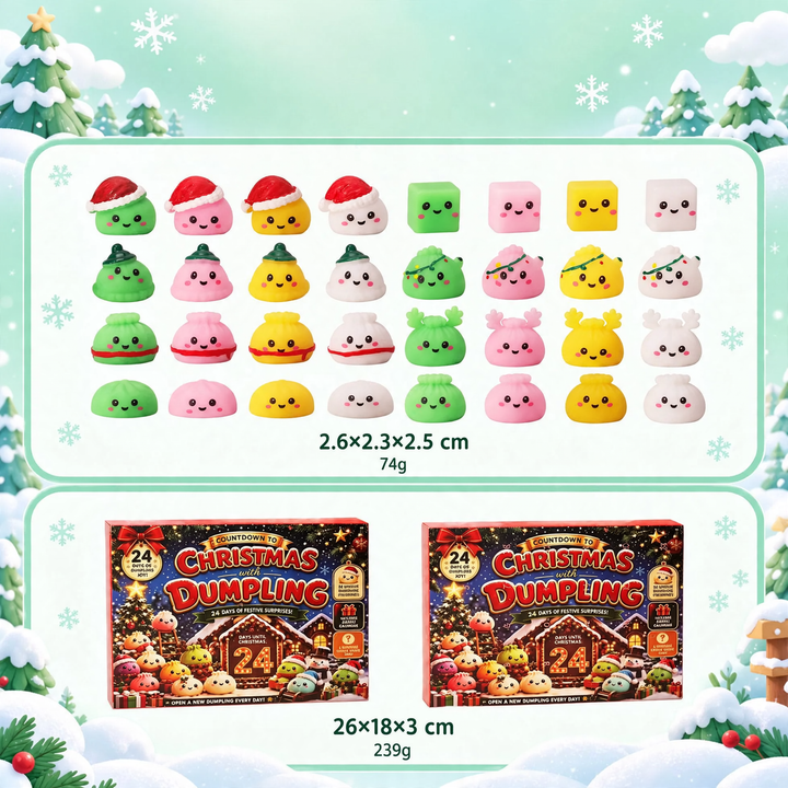 Weihnachts-Überraschungsset mit Quetschfiguren