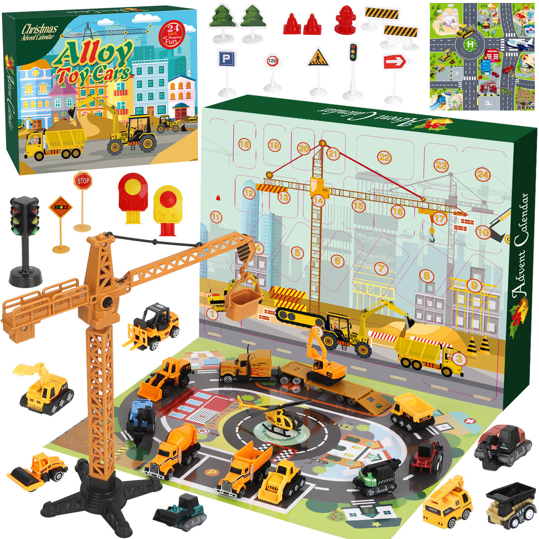 Weihnachts-Adventskalender mit Modellautos