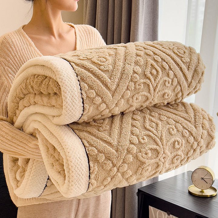 Flauschige Flanell-Wohndecke, beidseitig verdickt, verschiedene Größen