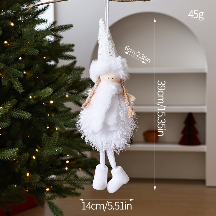 Weihnachts-Wichtel und Schneemann Dekofigur, Stoff