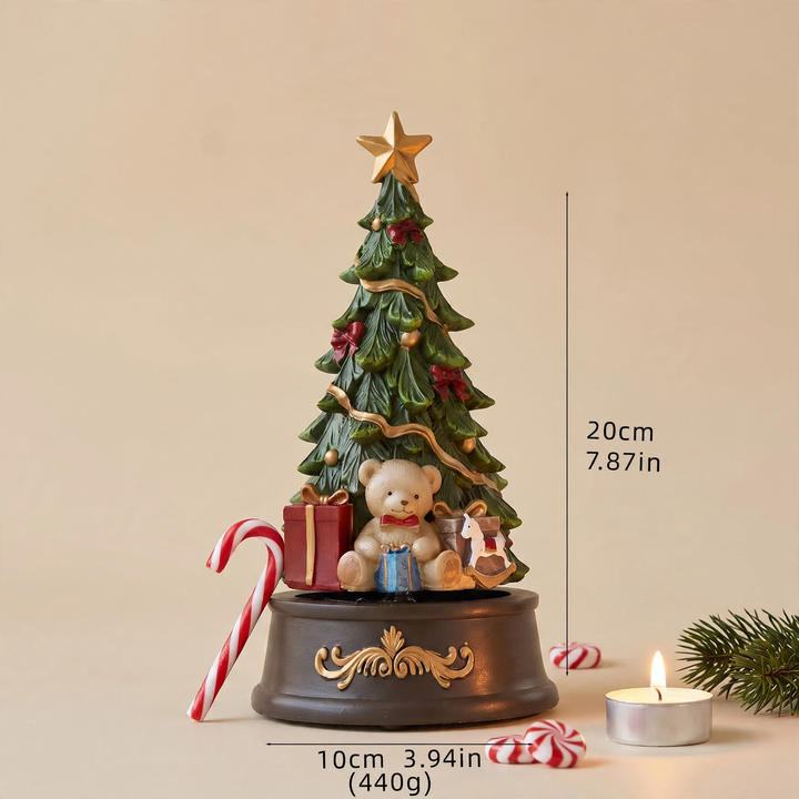 Dekorative Weihnachtsbaum-Spieluhr aus Harz