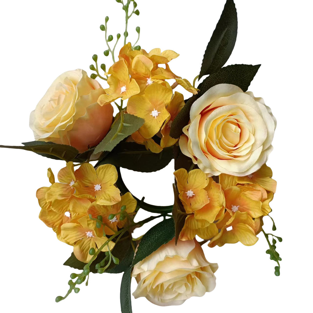 Künstlicher Rosen-Kerzenkranz, 20 cm