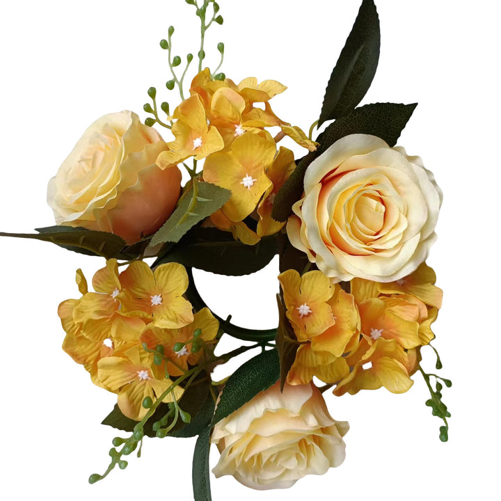 Künstlicher Rosen-Kerzenkranz, 20 cm