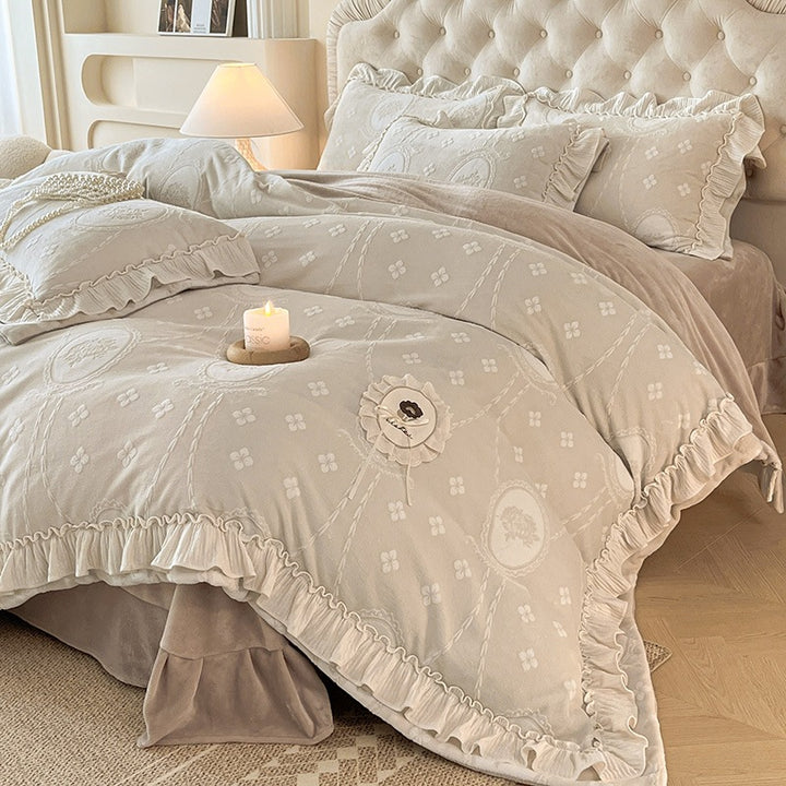 Milchfaser-Bettwäsche-Set, 4-teilig, für den Winter