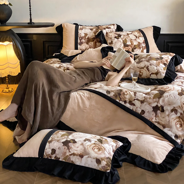 Milchfleece-Bettwäsche-Set, 4-teilig, Winter