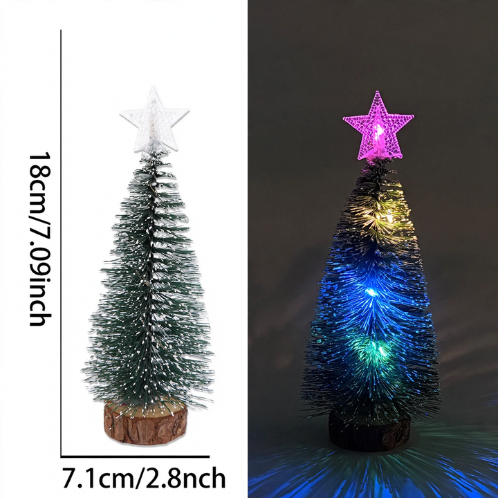 Beleuchteter Mini-Weihnachtsbaum mit Stern, verschiedene Größen