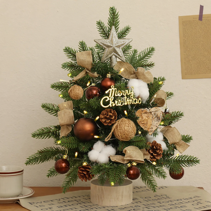 Mini-Weihnachtsbaum-Set mit Beleuchtung, 45 cm oder 60 cm